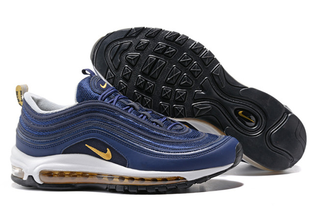 Mens Womens Nike Air Max 97 Midnight Navy Metallic Gold Sneakers Running Shoes 921826 400 Mens Womens Nike Air Max 97 Midnight Navy Metallic Gold Sneakers Running Shoes 921826 400