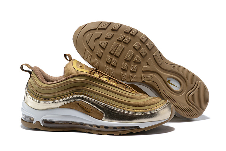Mens Nike Air Max 97 Ultra 17 Se Metal Gold White Sneakers Running Shoes NIKE SC000051 Mens Nike Air Max 97 Ultra 17 Se Metal Gold White Sneakers Running Shoes NIKE SC000051