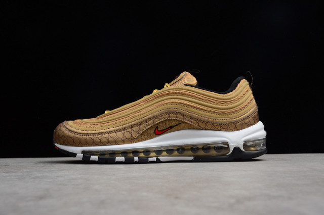 Mens Womens Nike Air Max 97 OG QS Metallic Gold Varsity Red 884421 Mens Womens Nike Air Max 97 OG QS Metallic Gold Varsity Red 884421
