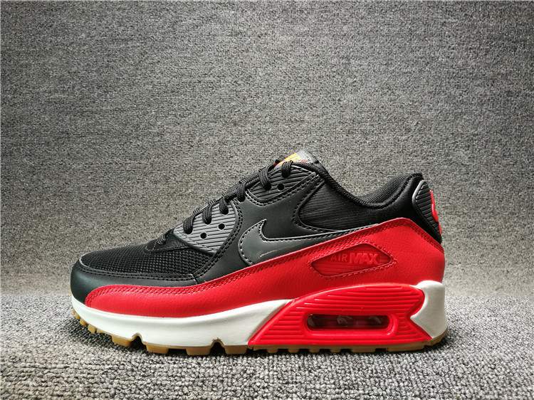 Womens Nike Air Max 90 Essential Black Dark Grey Bright Crimson 616730 025 Running Shoes 616730 025 Womens Nike Air Max 90 essential white black