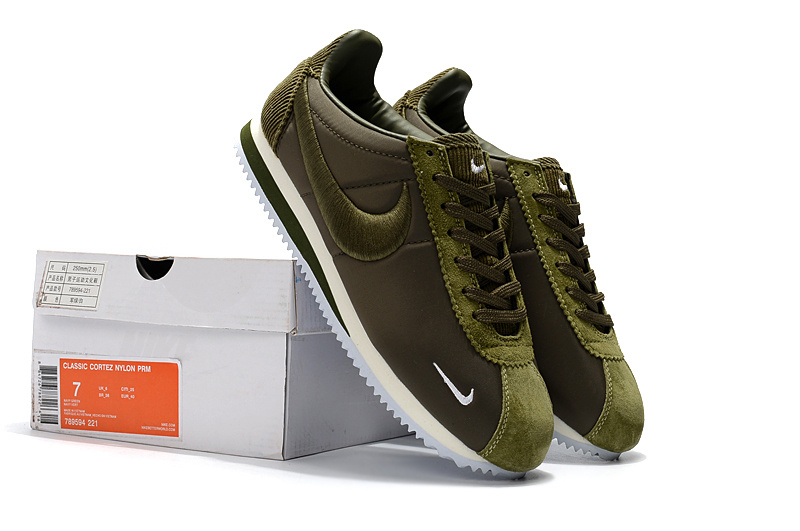 nike classic cortez olive green