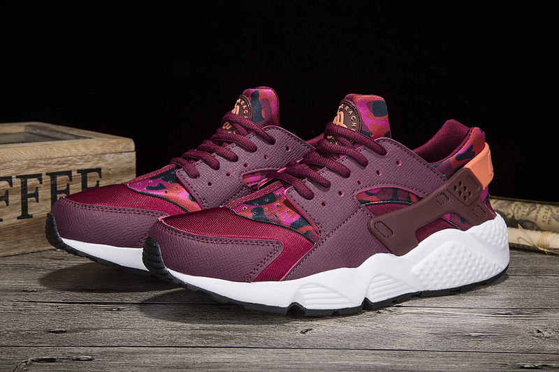 Mens Womens Nike Air Huarache Run Burgundy White Running