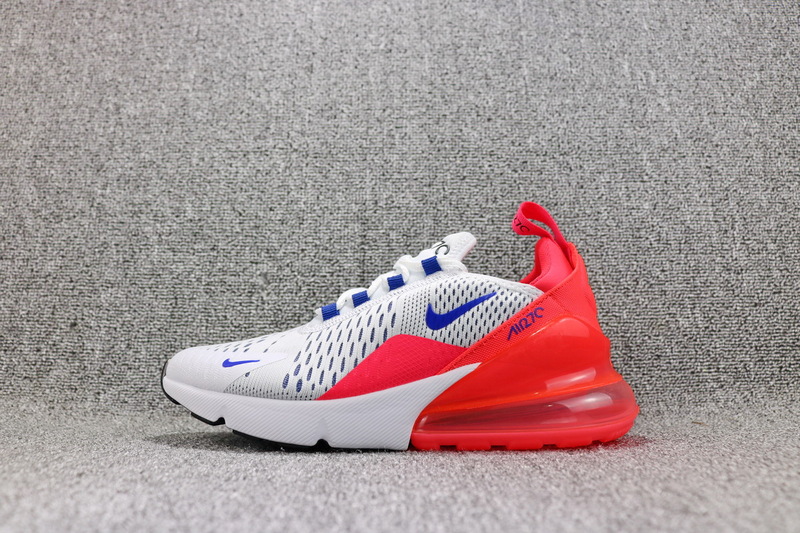 Womens Nike Air Max 270 Flyknit White Ultramarine Solar Red AH6789 Womens Nike Air Max 270 Flyknit White Ultramarine Solar Red AH6789