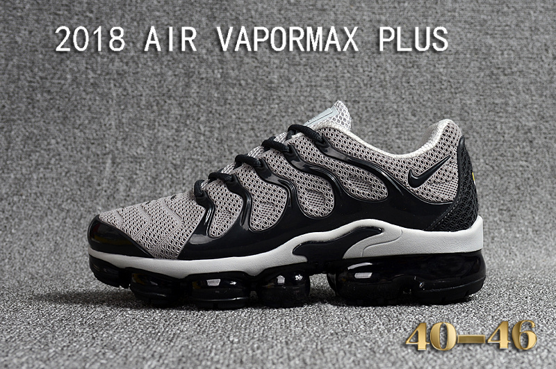 mens nike air vapormax più kpu tn 2018 lupo grigio nero correre mens nike air vapormax più kpu tn 2018 lupo grigio nero correre