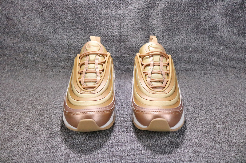 Mens Womens Nike Air Max 97 Ul'17 Metallic Bronze 917704 902 Running Shoes 917704 902t Womens Air Max 97 Ul 17 Bronze