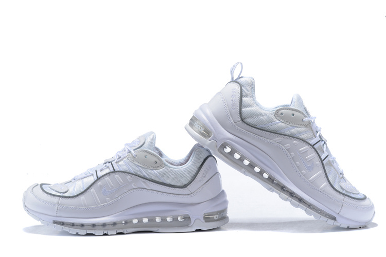 Mens Womens Nike Air Max 98 White Pure Platinum Reflect Silver 640744 106 Sportswear 640744 106k Mens Womens Nike Air Max 98 White Pure Platinum Reflect Silver 640744 106 Sportswear 640744 106k