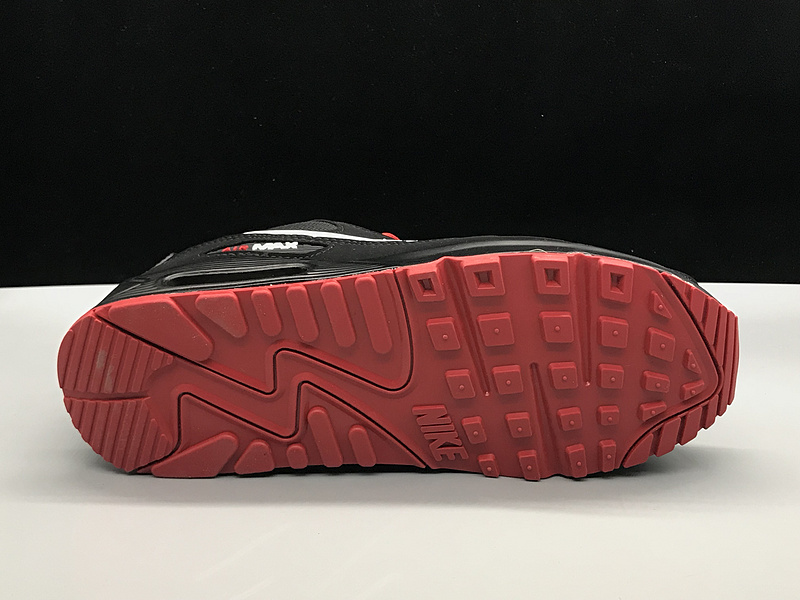 Mens Womens Nike Air Max 90 Black White Red Running Shoes NIKE SC005058 Nike Air Max 90 Premium Men's Lifestyle Shoes 700155 603