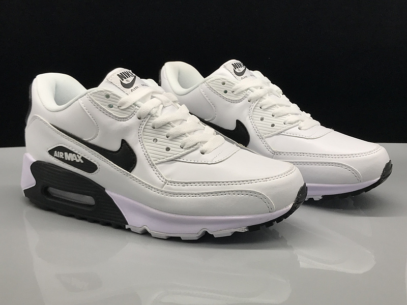 Mens Womens Nike Air Max 90 Leather White Black Running Shoes NIKE SC005040 Mens Womens Nike Air Max 90 Leather White Black Running Shoes NIKE SC005040
