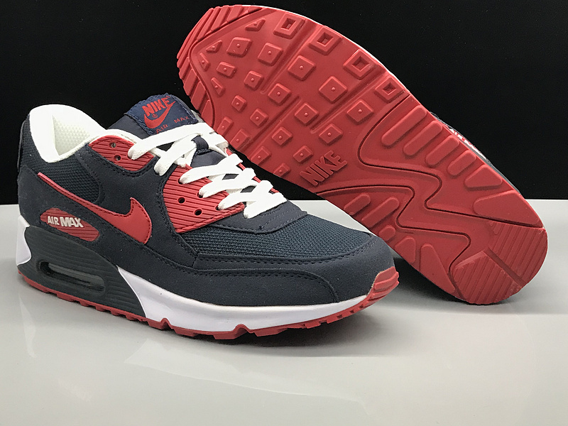 Mens Womens Nike Air Max 90 Navy Blue Red White Running Shoes NIKE SC005060 Mens Womens Nike Air Max 90 Navy Blue Red White Running Shoes NIKE SC005060