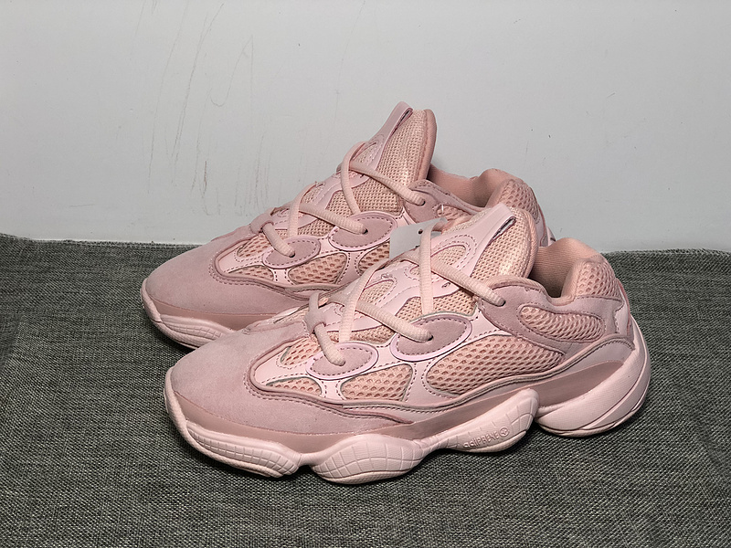 Womens Adidas Yeezy 500 Blush Triple Pink Running Shoes - 0