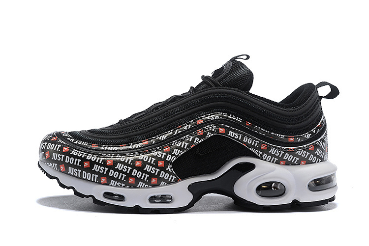 Mens Nike Air Max 97 Plus TN Just Do it Black White Sneakers NIKE SC007838 Mens Nike Air Max 97 Plus TN Just Do it Black White Sneakers NIKE SC007838