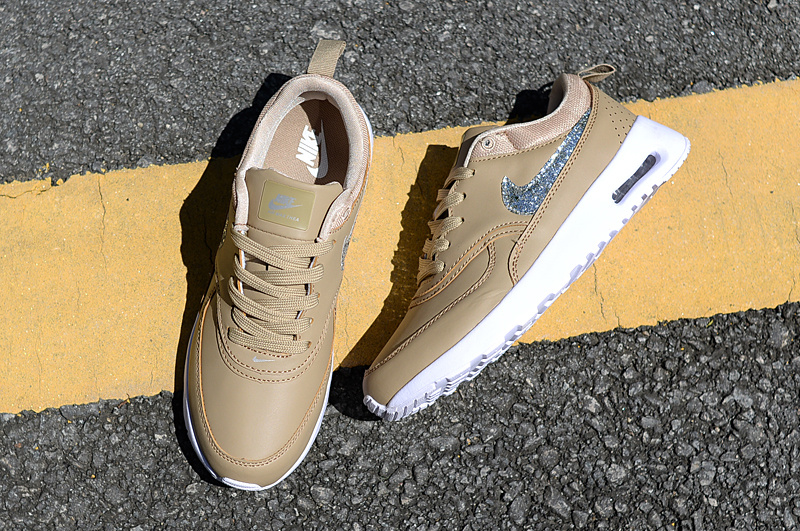 Womens Nike Air Max Thea 87 Beige Metal Silver White Running Shoes NIKE SC007482 Womens Nike Air Max Thea 87 Beige Metal Silver White Running Shoes NIKE SC007482