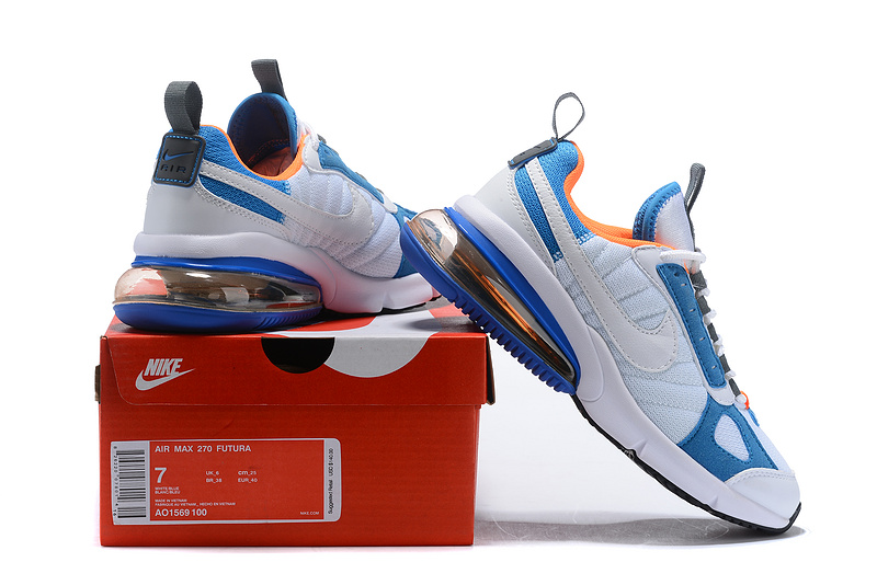 Mens Womens Nike Air Max 270 Futura WhiteTotal OrangeBlue Nike Sneaker Air Max 270 Futura Herren Sneaker Oliv Weiß