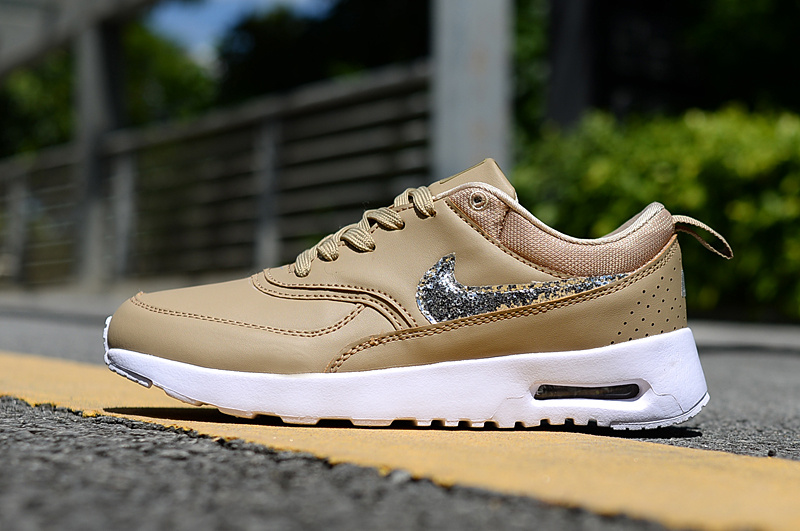 Womens Nike Air Max Thea 87 Beige Metal Silver White Running Shoes NIKE SC007482 Womens Nike Air Max Thea 87 Beige Metal Silver White Running Shoes NIKE SC007482