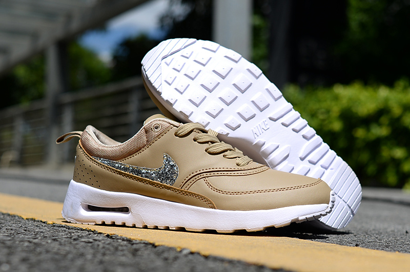 Womens Nike Air Max Thea 87 Beige Metal Silver White Running Shoes NIKE SC007482 Womens Nike Air Max Thea 87 Beige Metal Silver White Running Shoes NIKE SC007482