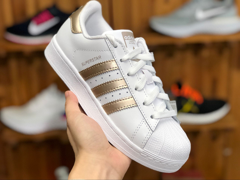 adidas superstar womens rose gold