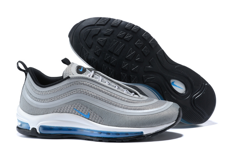 Mens Nike Air Max 97 Ultra'17 Metallic SilverBlue Black Running Shoes NIKE SC008783 Mens Nike Air Max 97 Ultra'17 Metallic SilverBlue Black Running Shoes NIKE SC008783