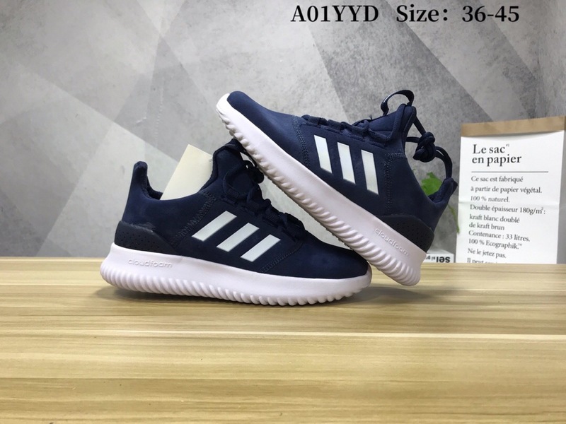 Mens Womens Adidas Neo Cloudfoam Ultimate Navy blue white Adidas NEO Cloudfoam Ultimate ftwr whiteftwr whitegrey