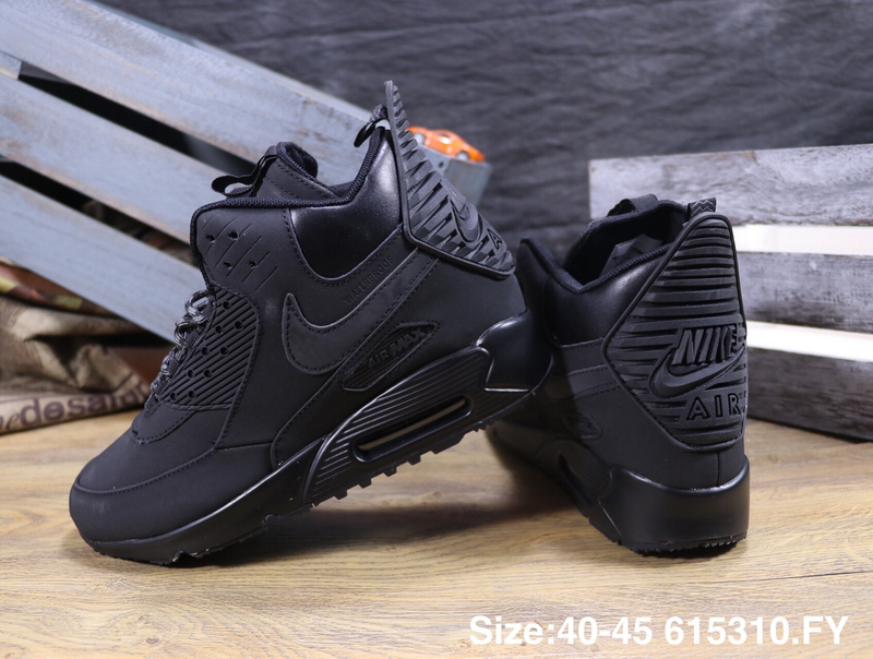 Mens Nike Air Max 90 Sneakerboot Ice Triple black Winter Walking NIKE SC010410 Mens Nike Air Max 90 Sneakerboot Ice Triple black Winter Walking NIKE SC010410
