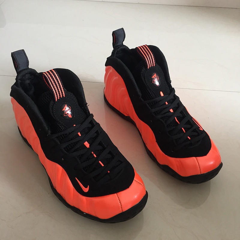 Mens Winter Nike Air Foamposite Pro Black bright orange