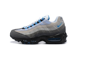 Mens Nike Air Max 95 KPU Wolf Grey White Blue Running Shoes Mens Nike Air Max 95 KPU Wolf Grey White Blue Running Shoes