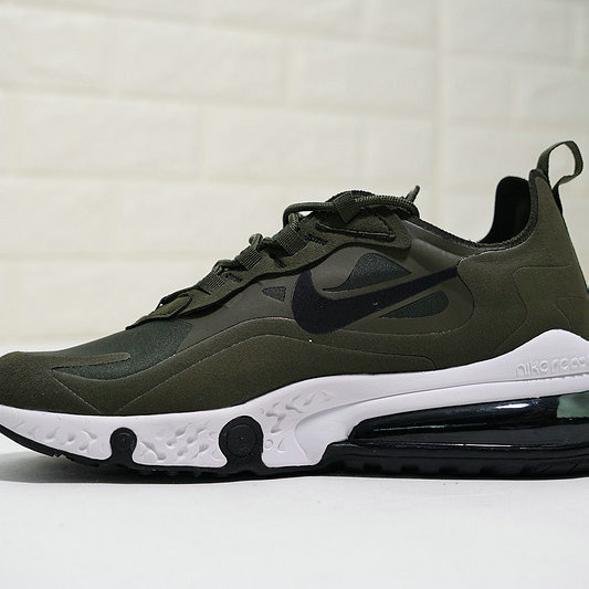 Mens Winter Nike React Air Max 270 Dark green white black hook AQ9087 300 Running Shoes aq9087 300 Mens Winter Nike React Air Max 270 Dark green white black hook AQ9087 300 Running Shoes aq9087 300