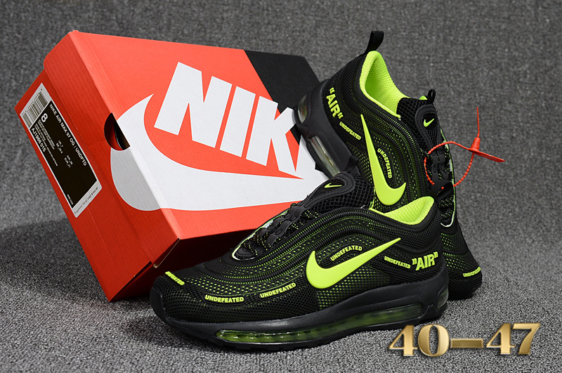 Mens Winter Nike Air Max 97 Black fluorescent green Sneakers NIKE SC011146 Mens Winter Nike Air Max 97 Black fluorescent green Sneakers NIKE SC011146