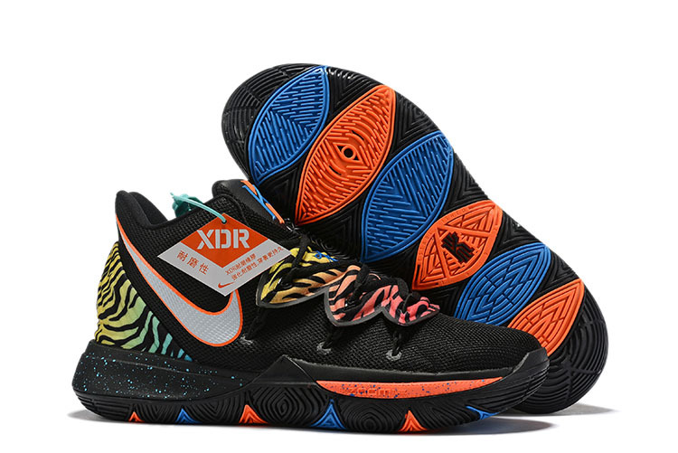 Mens 2019 Nike Kyrie 5 Easter Black/Multi-Color Basketball ...