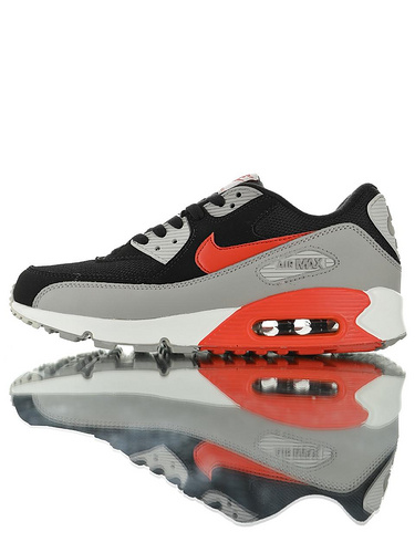 Nike Air Max 90 Essential Black Grey White Red AJ1285 012 Men's Leisure Jogging Shoes aj1285 012q Air Max 90 Essential Men's Shoe. CA | shoesboots